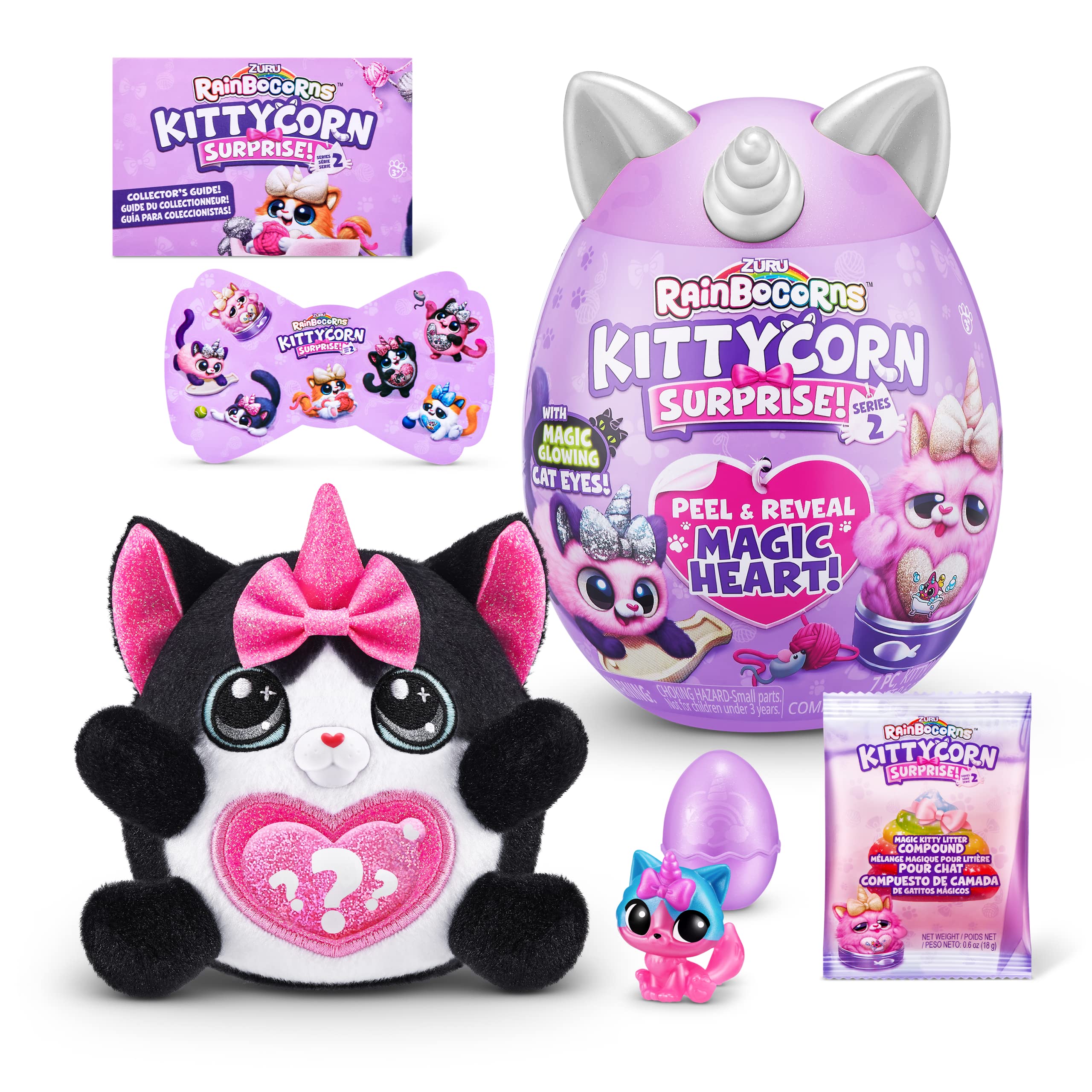 Zuru Rainbocorns Kittycorn плюшевая игрушка кошка-единорог