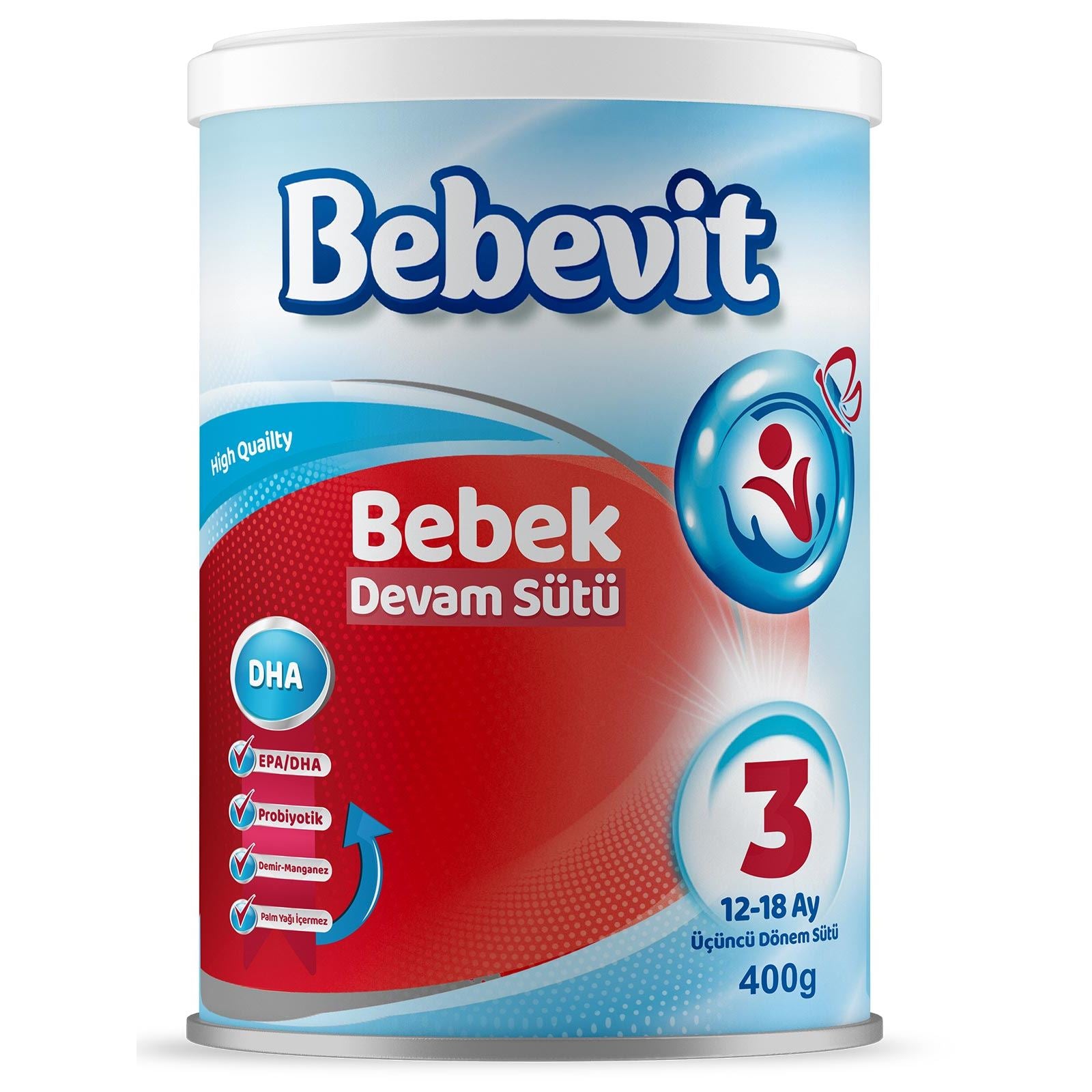 Детская смесь Bebevit 3 (12-18 мес.), 400 г – Без пальмового масла