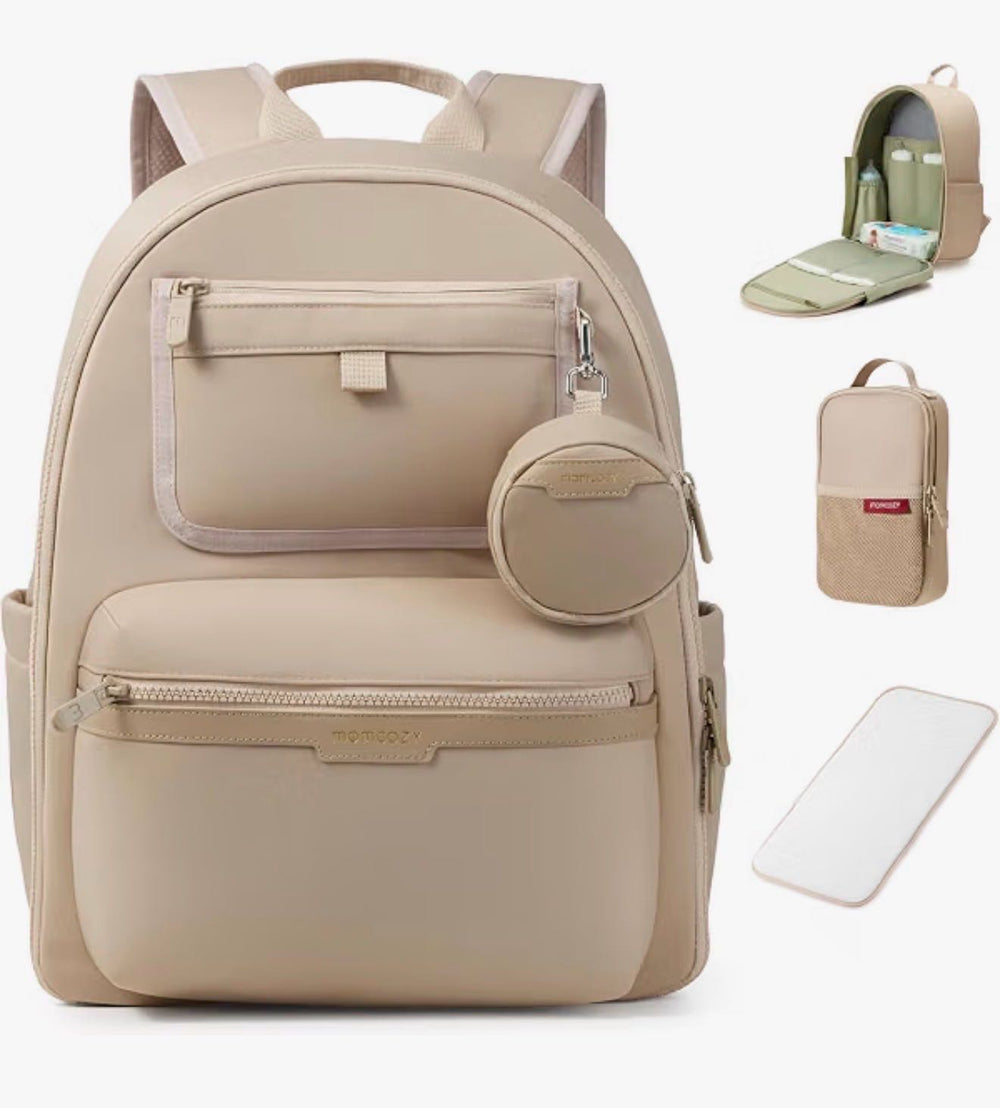 Рюкзак для мамы Momcozy Urban 21 л, хаки, с термокарманами