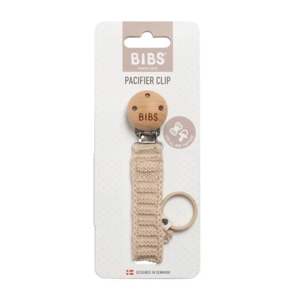 BIBS вязаный держатель для пустышки айвори