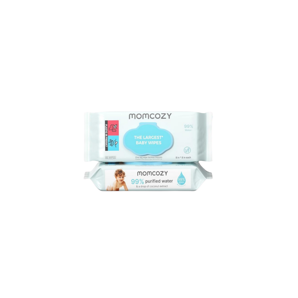 Влажные салфетки Momcozy 60 шт гипоаллергенные 20×20 см