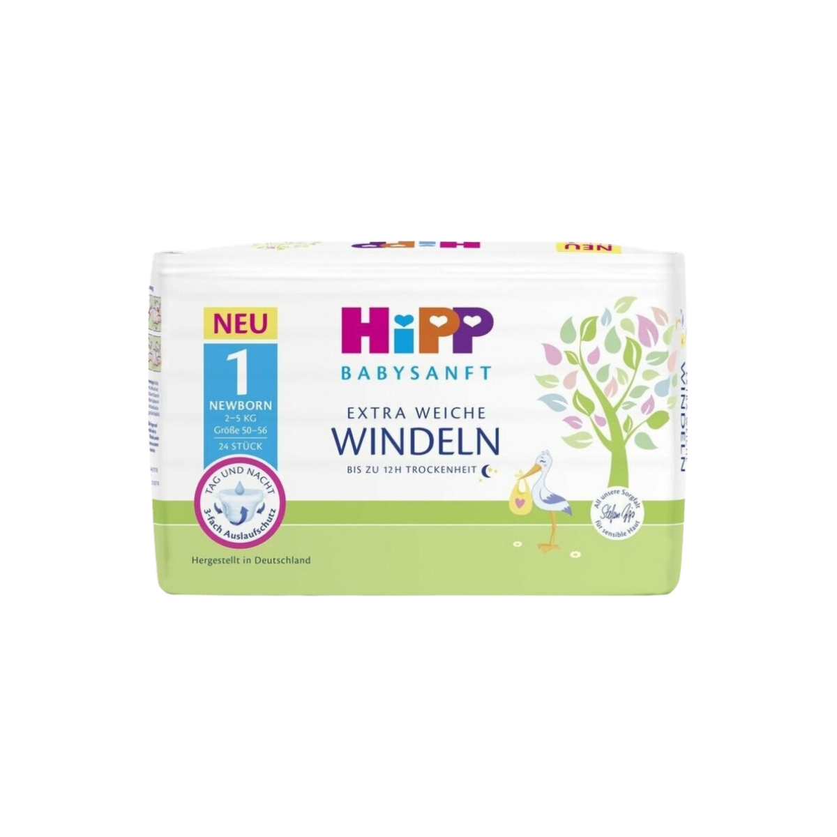 Подгузники HiPP Newborn 1 для новорождённых 0-5 кг 24 шт