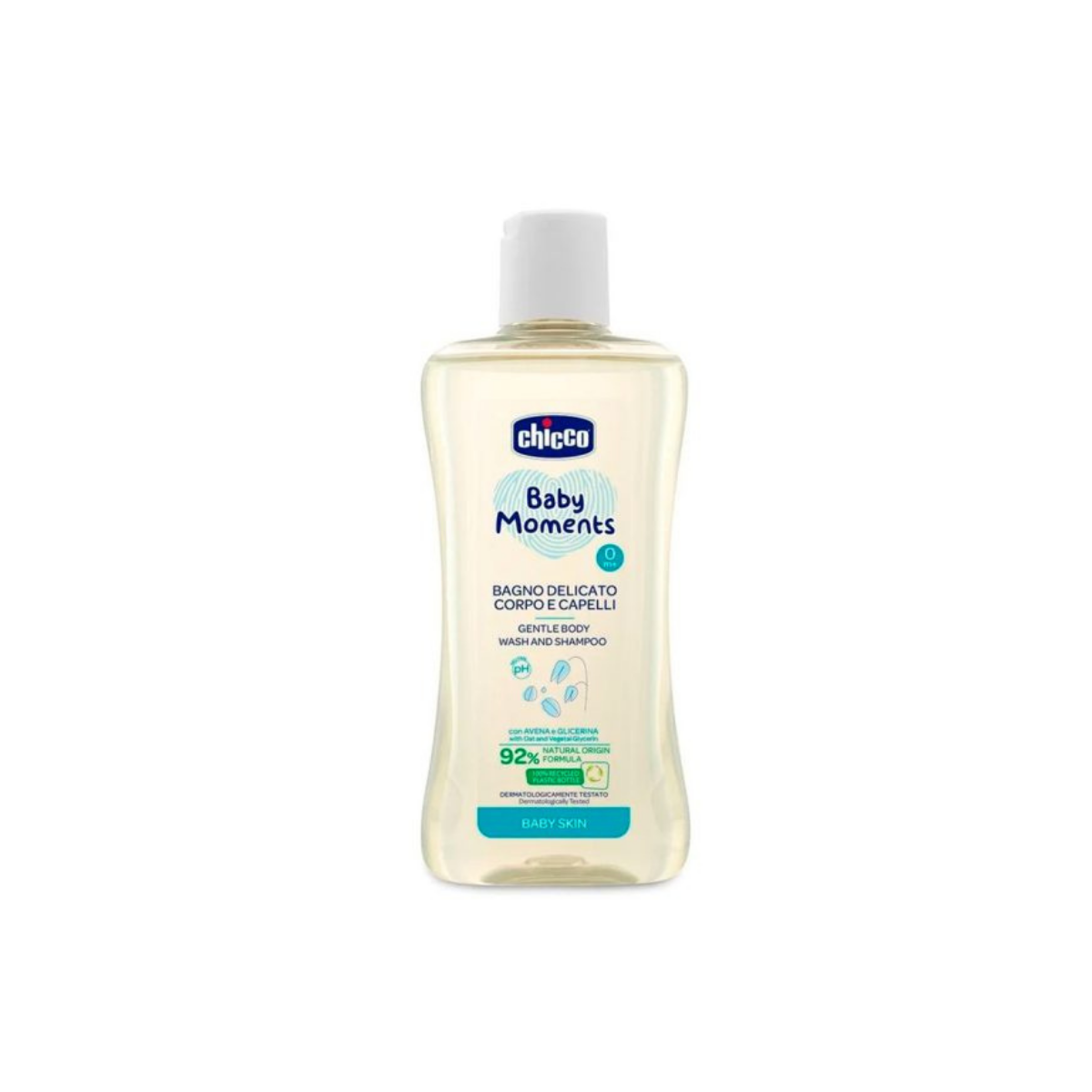 Chicco Baby Moments пена для тела и волос 0+ месяцев 200 мл