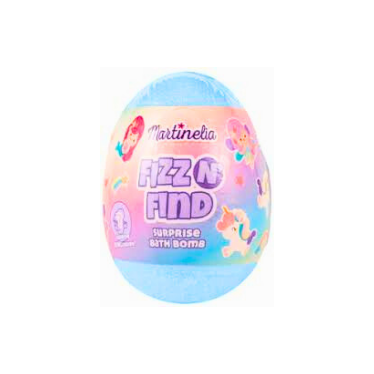 Martinelia Bath Bomb мерцающая бомбочка для ванны 140 г детям 3+