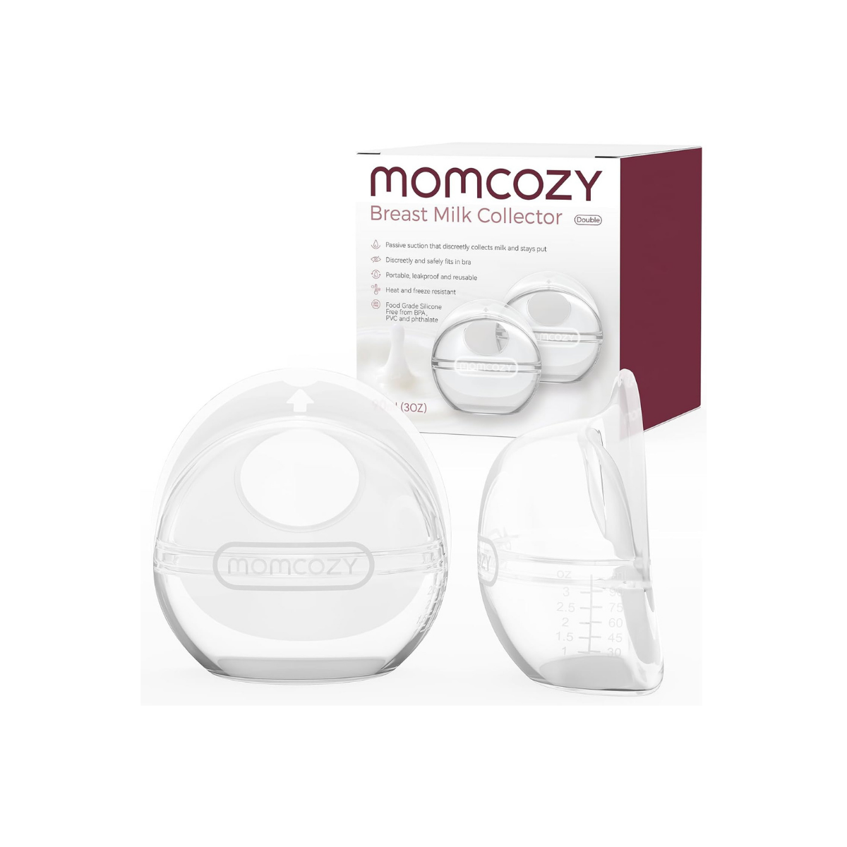 Коллекторы Momcozy для грудного молока силиконовые 90 мл 2 шт BPA-free