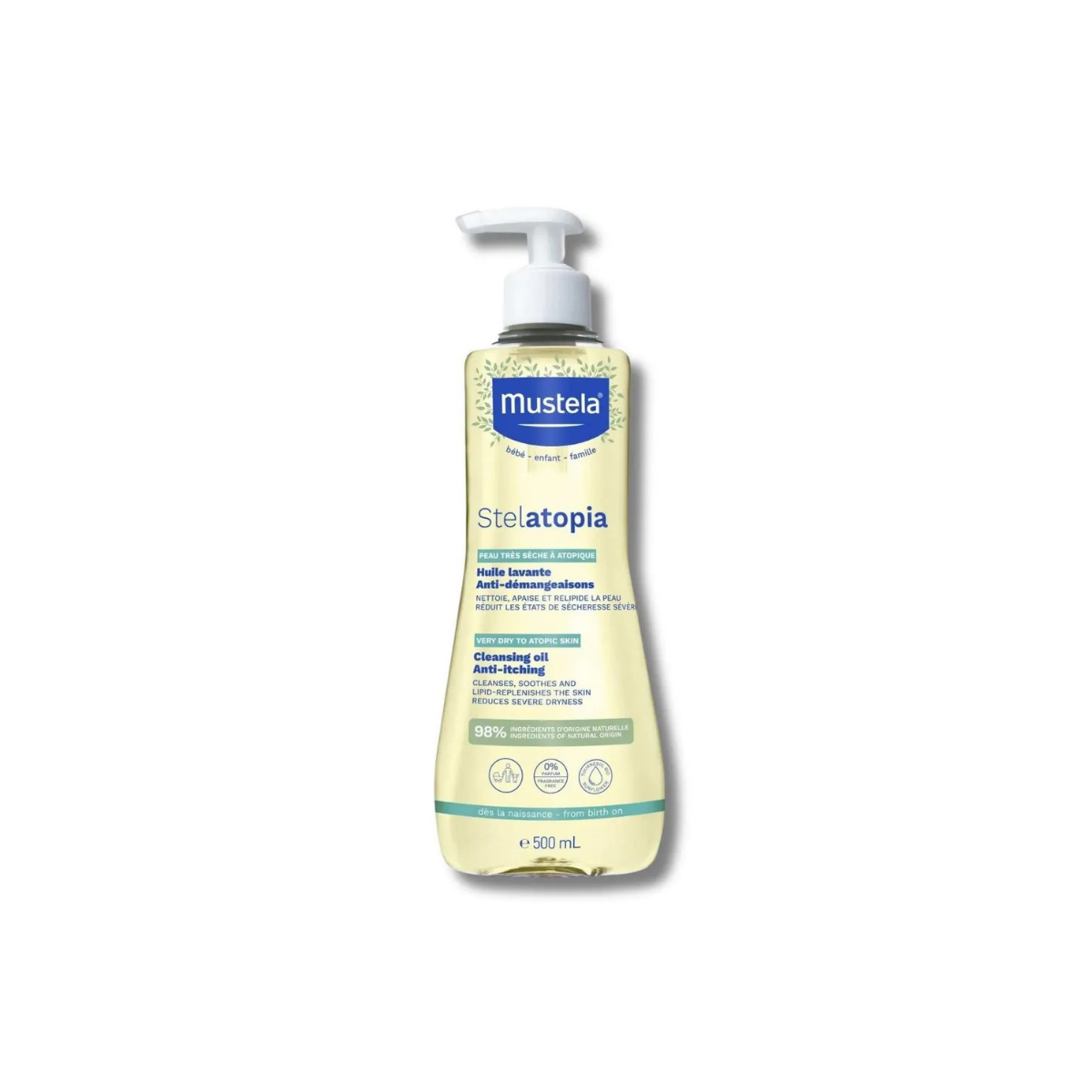 Mustela Stelatopia очищающее масло для купания 500 мл