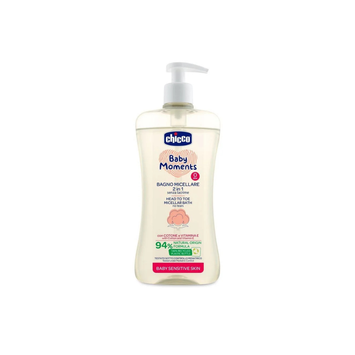 Chicco Мицеллярный шампунь-гель Baby Moments без слез 500 мл
