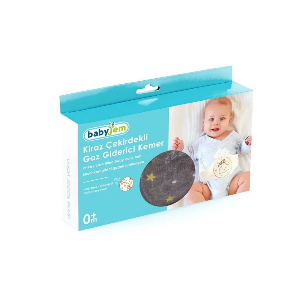 Пояс Babyjem из вишневой косточки антиколиковый грелка холодная