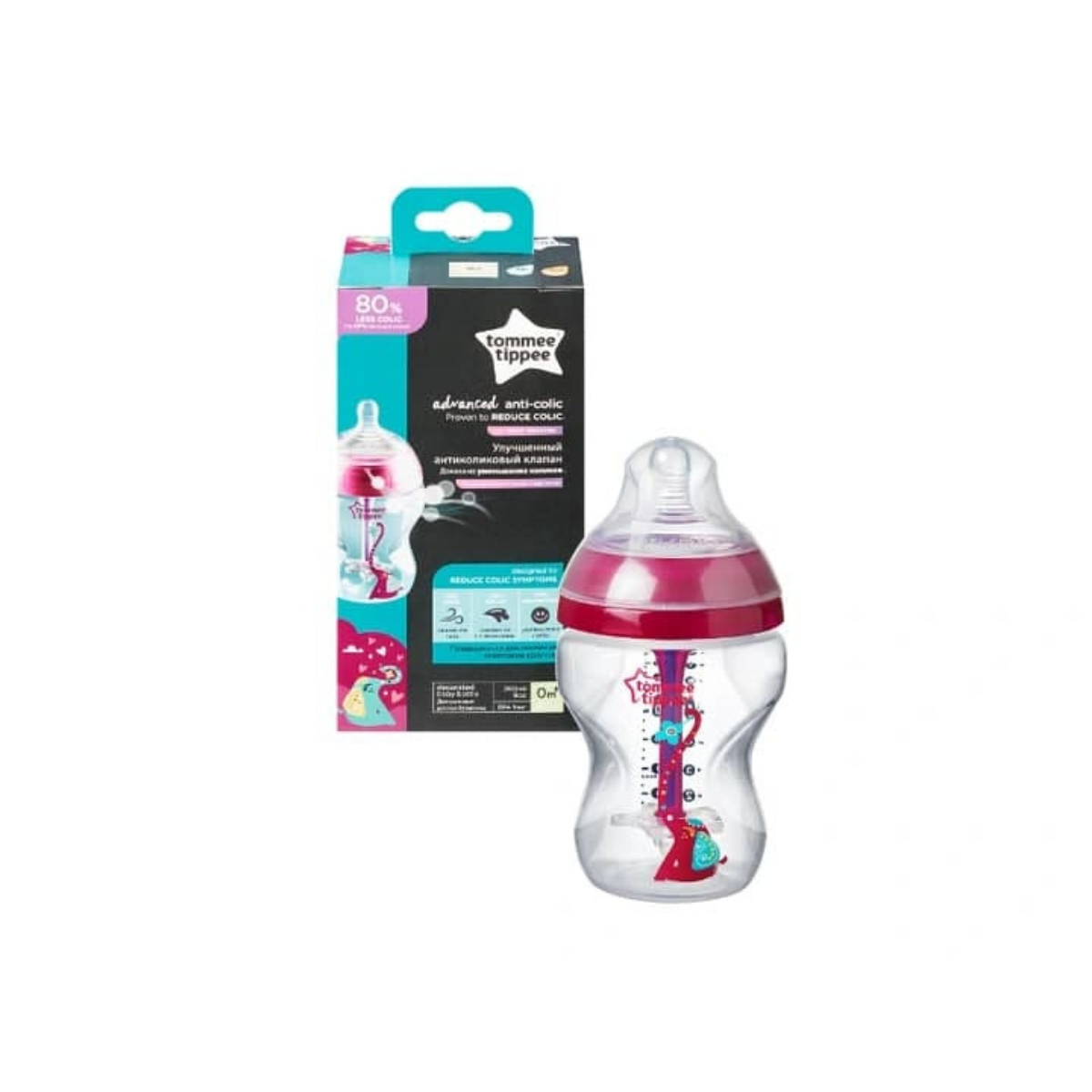 Tommee Tippee Advanced Anti-Colic бутылочка 260 мл с клапаном
