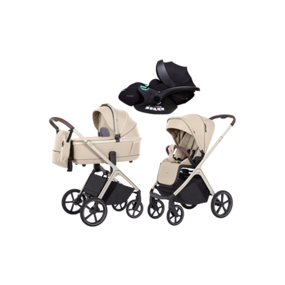 Коляска Carrello Vector Rock Beige для новорождённых с амортизацией