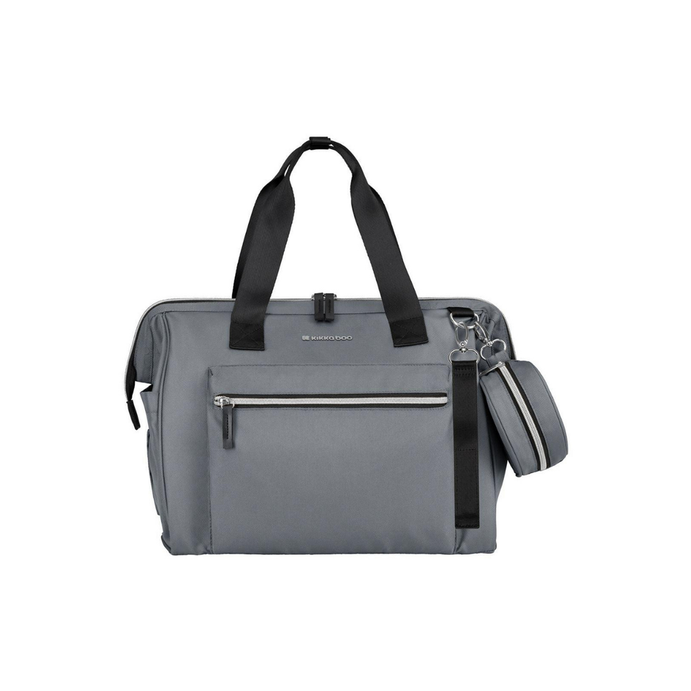 Сумка для мамы Kikkaboo Maxi Grey вместительная многофункциональная