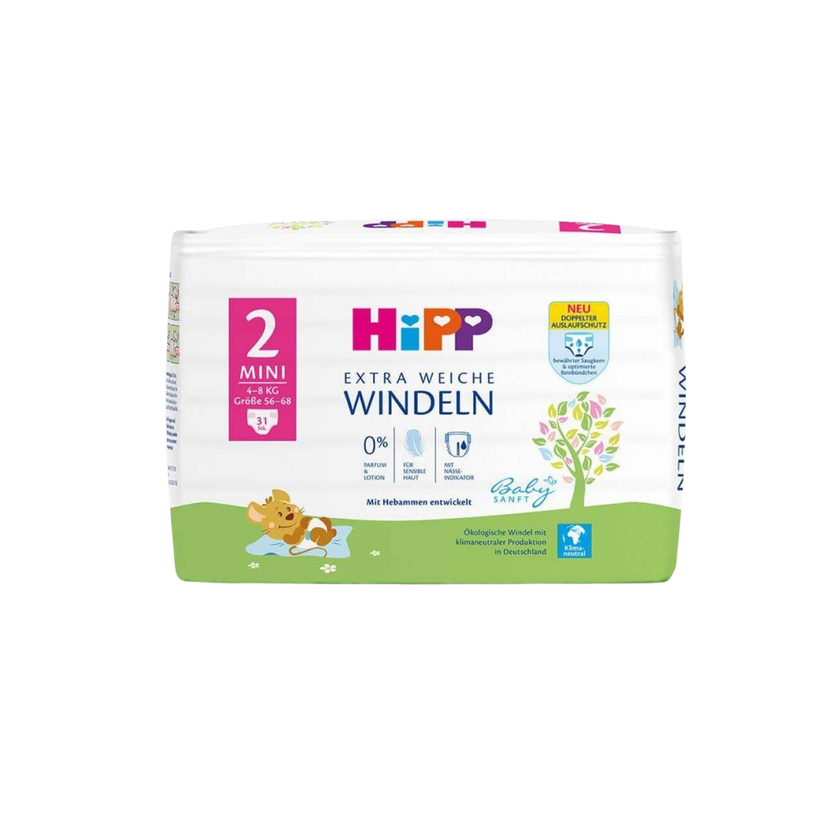 Подгузники HiPP 2 органические 3-6 кг 31 штука