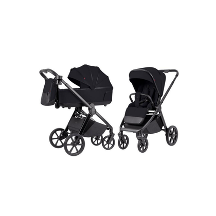 Коляска Kikkaboo Carrello Omega 2в1 Cosmo Black с люлькой и прогулочным блоком