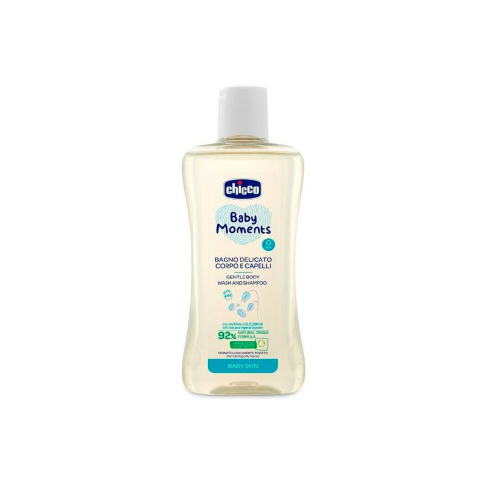 Пена для тела и волос Chicco Baby Moments 200 мл с рождения