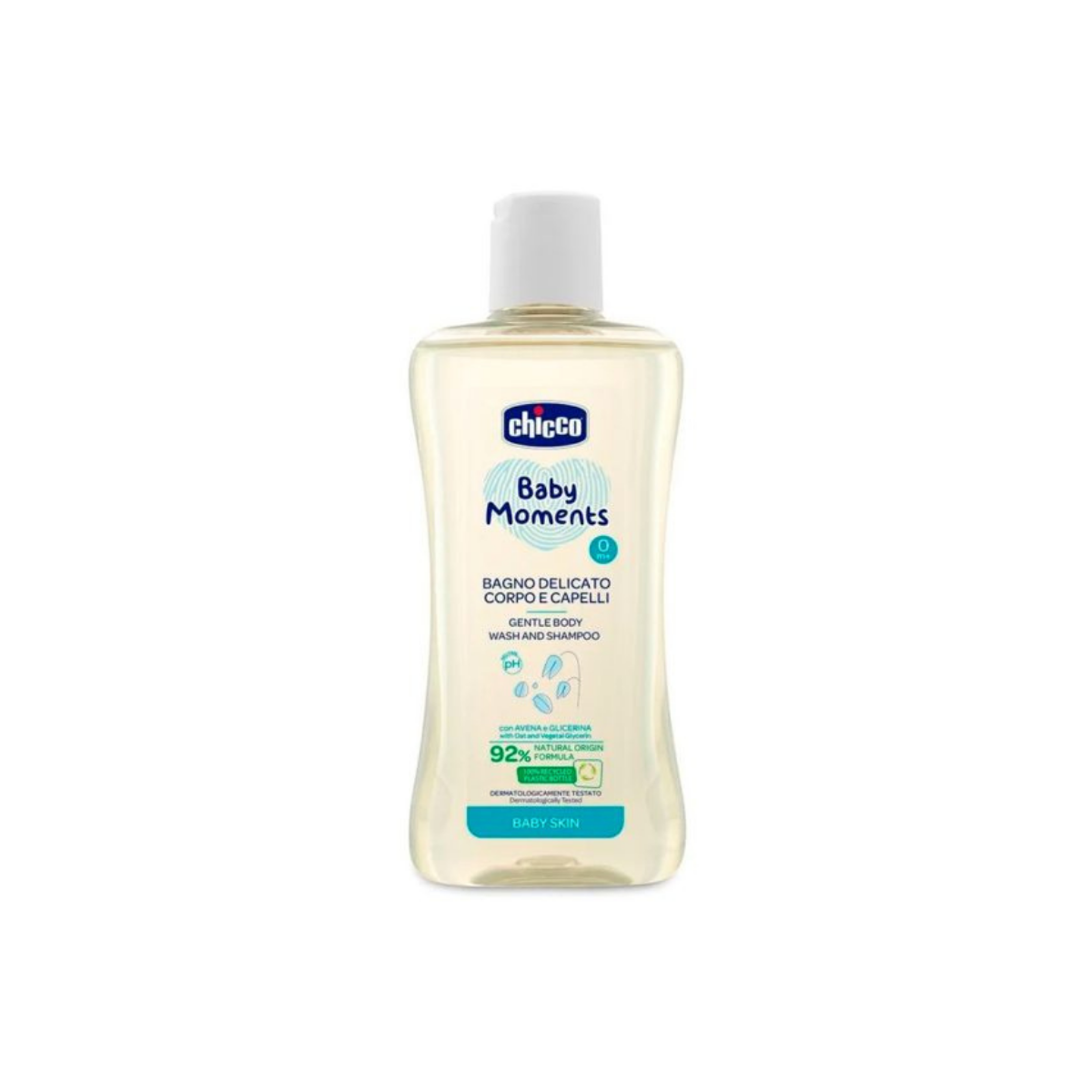 Пена для тела и волос Chicco Baby Moments 200 мл с рождения