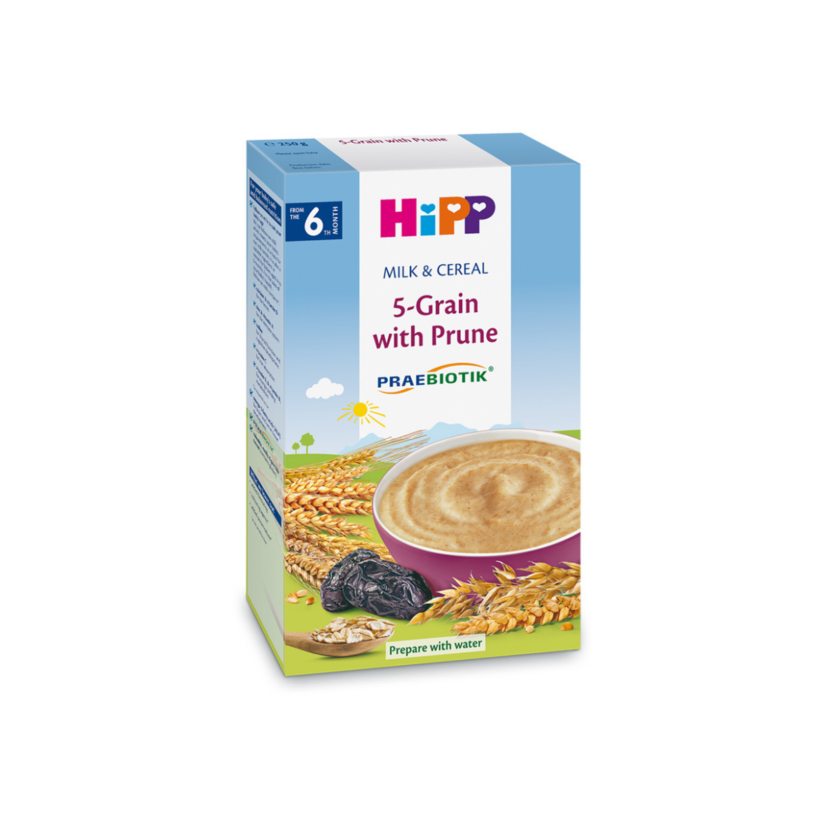 Каша HiPP Milk Pap 5 злаков с черносливом молочная 250 г