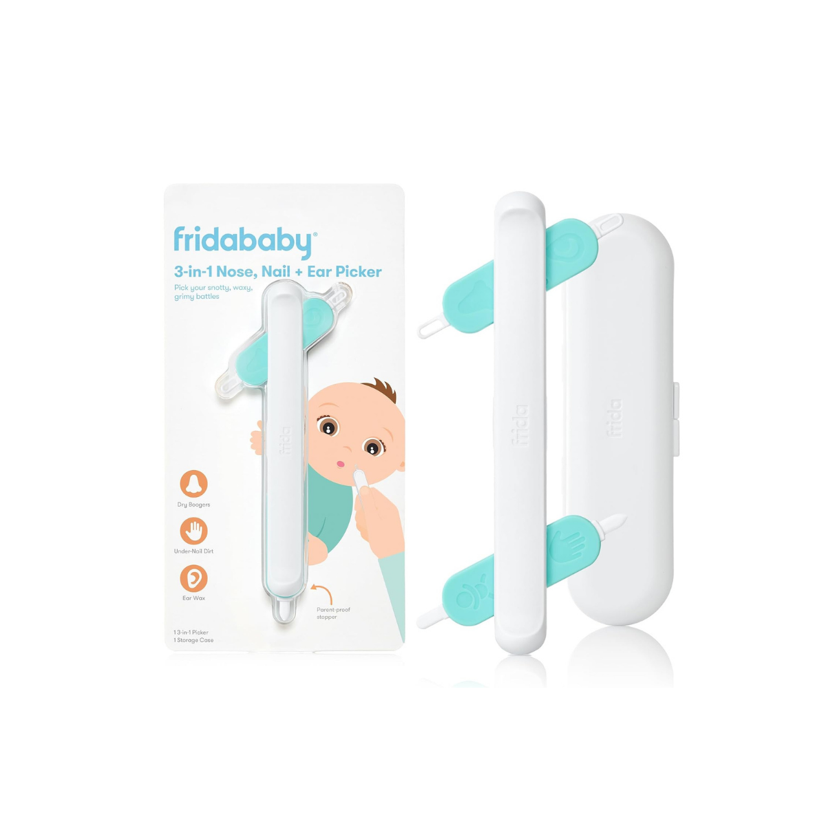 Frida Baby набор 3-в-1 для носа, ногтей и ушей новорождённого