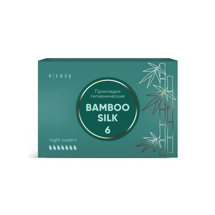 Прокладки E-RASY Bamboo Silk night super+ 12 шт ночные