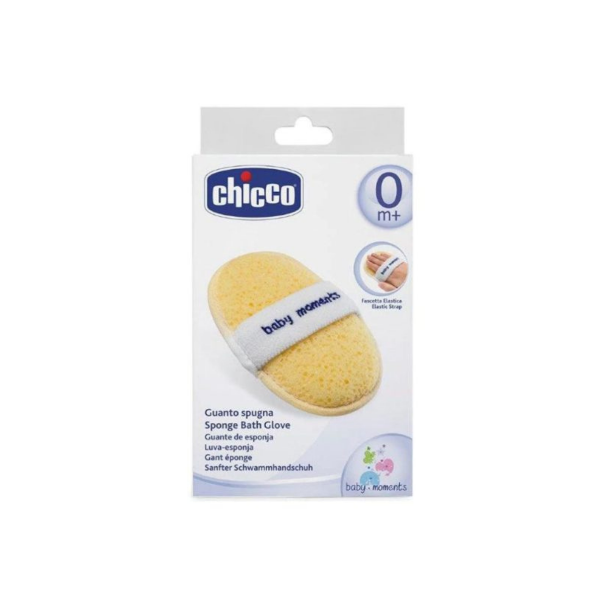 Chicco губка для купания мягкая гипоаллергенная 0+ месяцев
