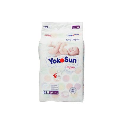 YokoSun Comfort подгузники размер M (5-10 кг) 62 шт мягкие