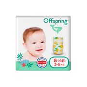 Подгузники Offspring Апельсины размер S 3-6 кг 48 шт