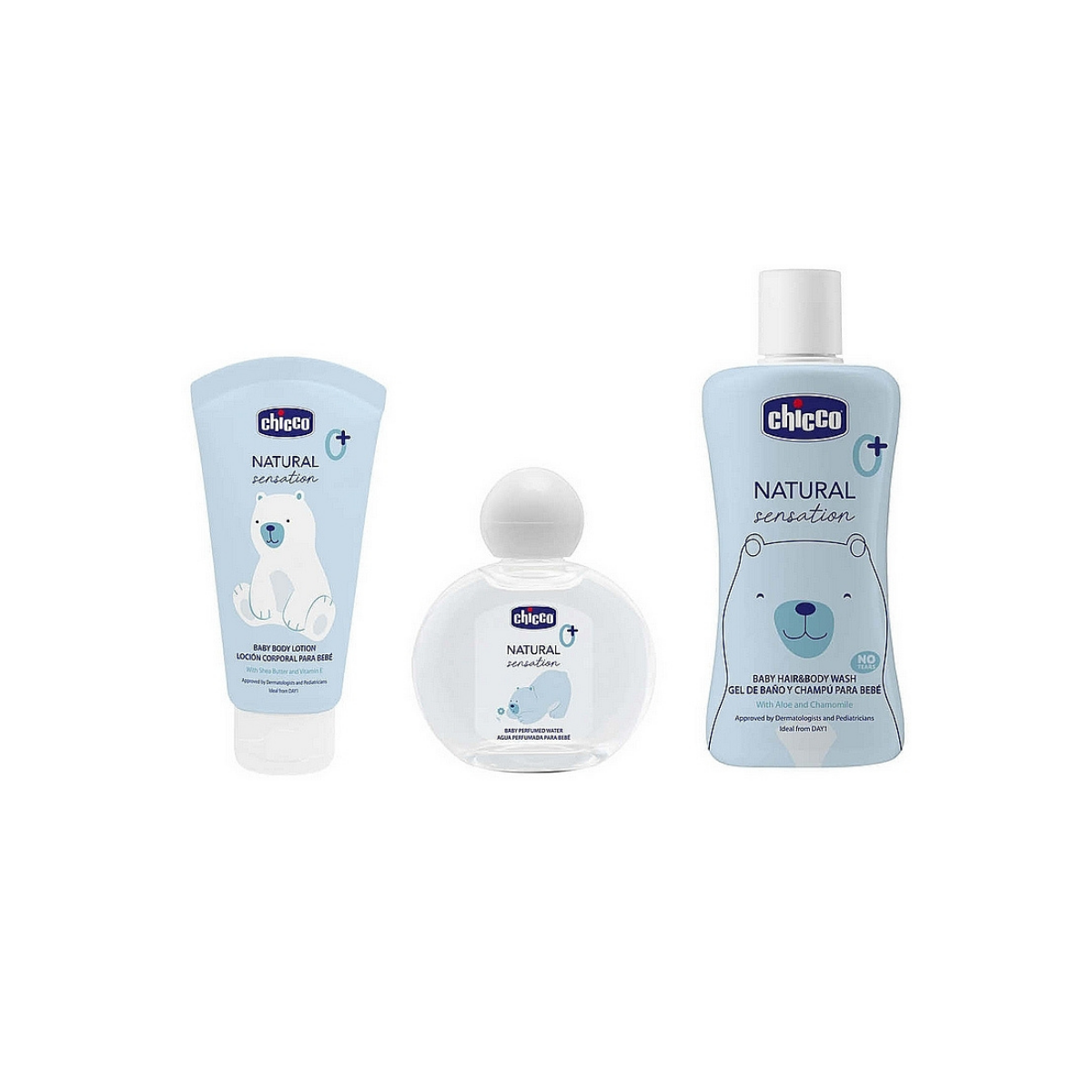 Набор Chicco Natural Sensation пена для тела и волос 0+ месяцев