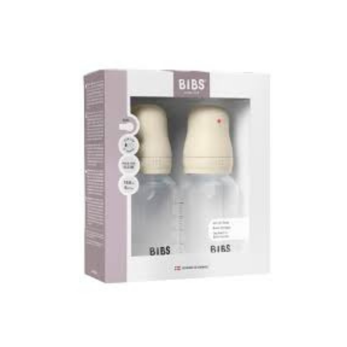 Бутылочка BIBS Round Silicone 150 мл Ivory Slow Flow для новорождённых
