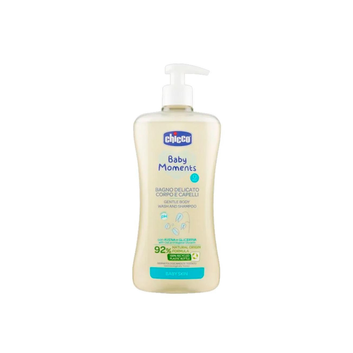 Нежная пена для тела и волос Chicco Baby Moments 500 мл 0м+