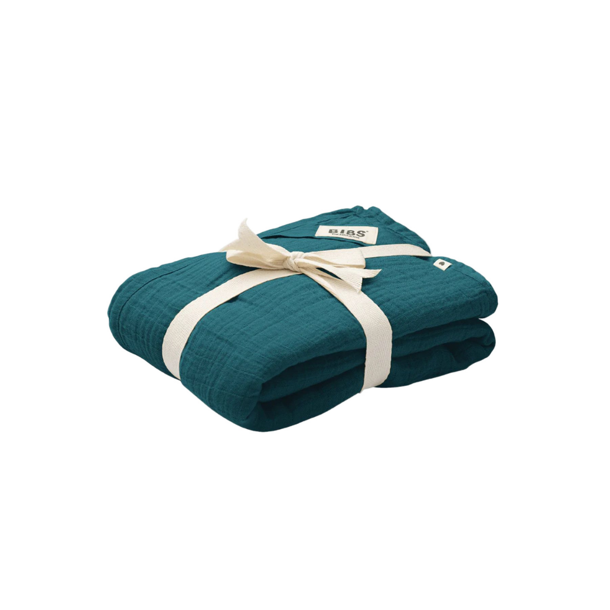 Муслиновая пелёнка BIBS 120x120 см зелёно-голубая 100% хлопок