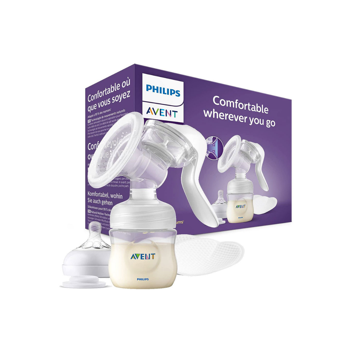 Молокоотсос ручной Philips Avent Natural эргономичный с массажной подушечкой