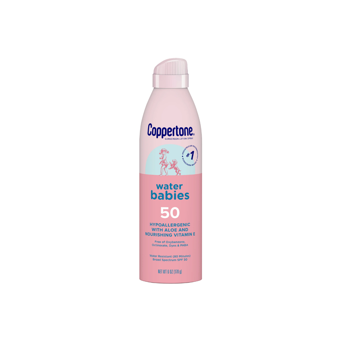 Солнцезащитный спрей Coppertone Water Babies SPF 50 водостойкий 170 г