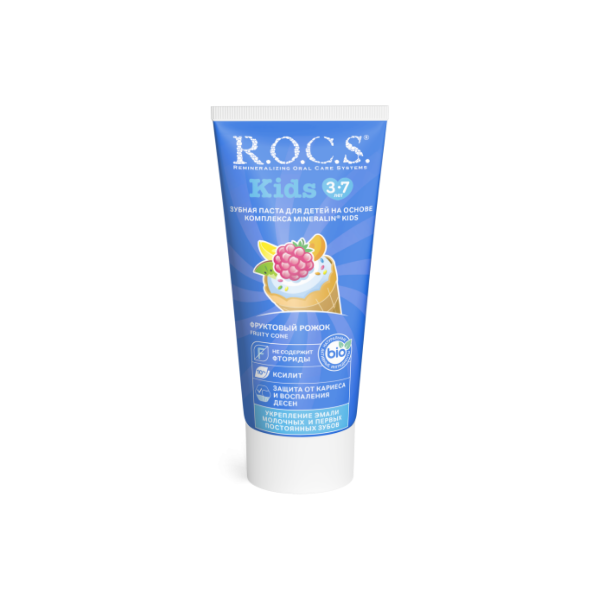 Зубная паста R.O.C.S. для детей Фруктовый рожок 45 г без фтора