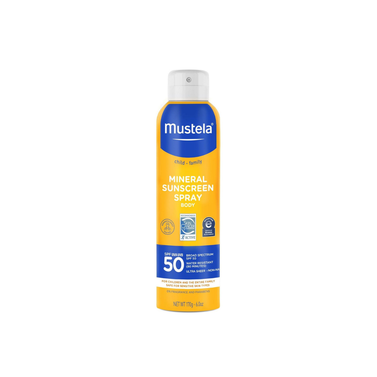 Mustela SPF 50 Солнцезащитный спрей для тела 170 г детский