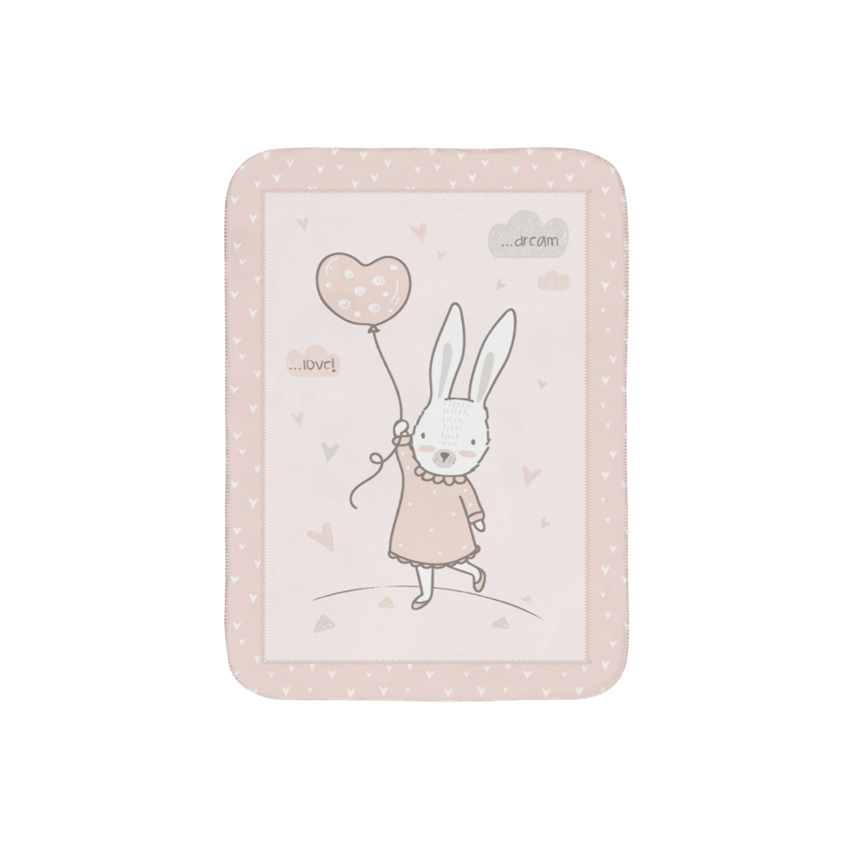 Одеяло Kikkaboo Rabbits in Love 110x140 см хлопковое для новорождённых