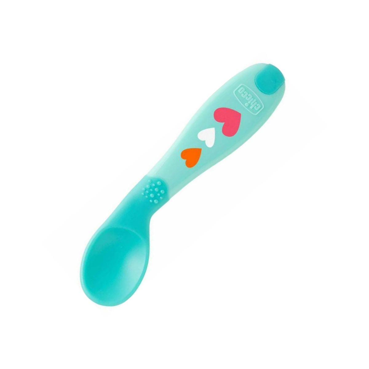 Ложка Chicco Baby's First Spoon мягкий силикон голубая для прикорма