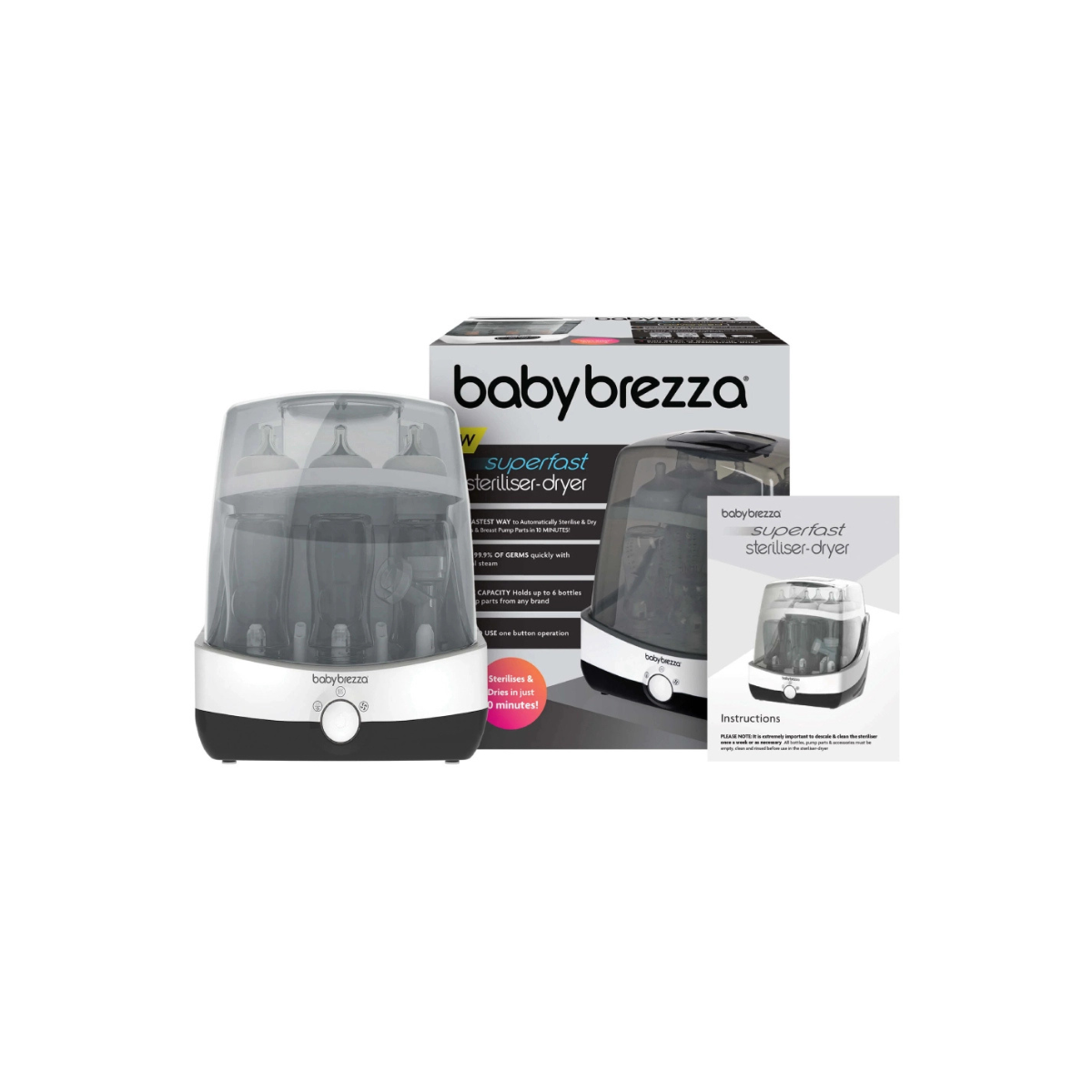 Стерилизатор Baby Brezza Super Fast Sterilizer Dryer с сушкой