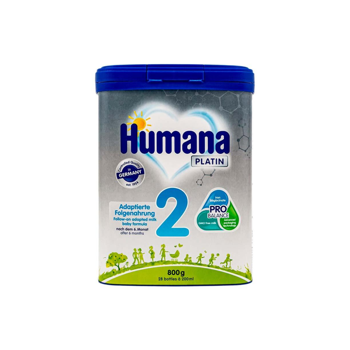 Молочная смесь Humana Platinum 2 для детей 6-12 месяцев 800 г