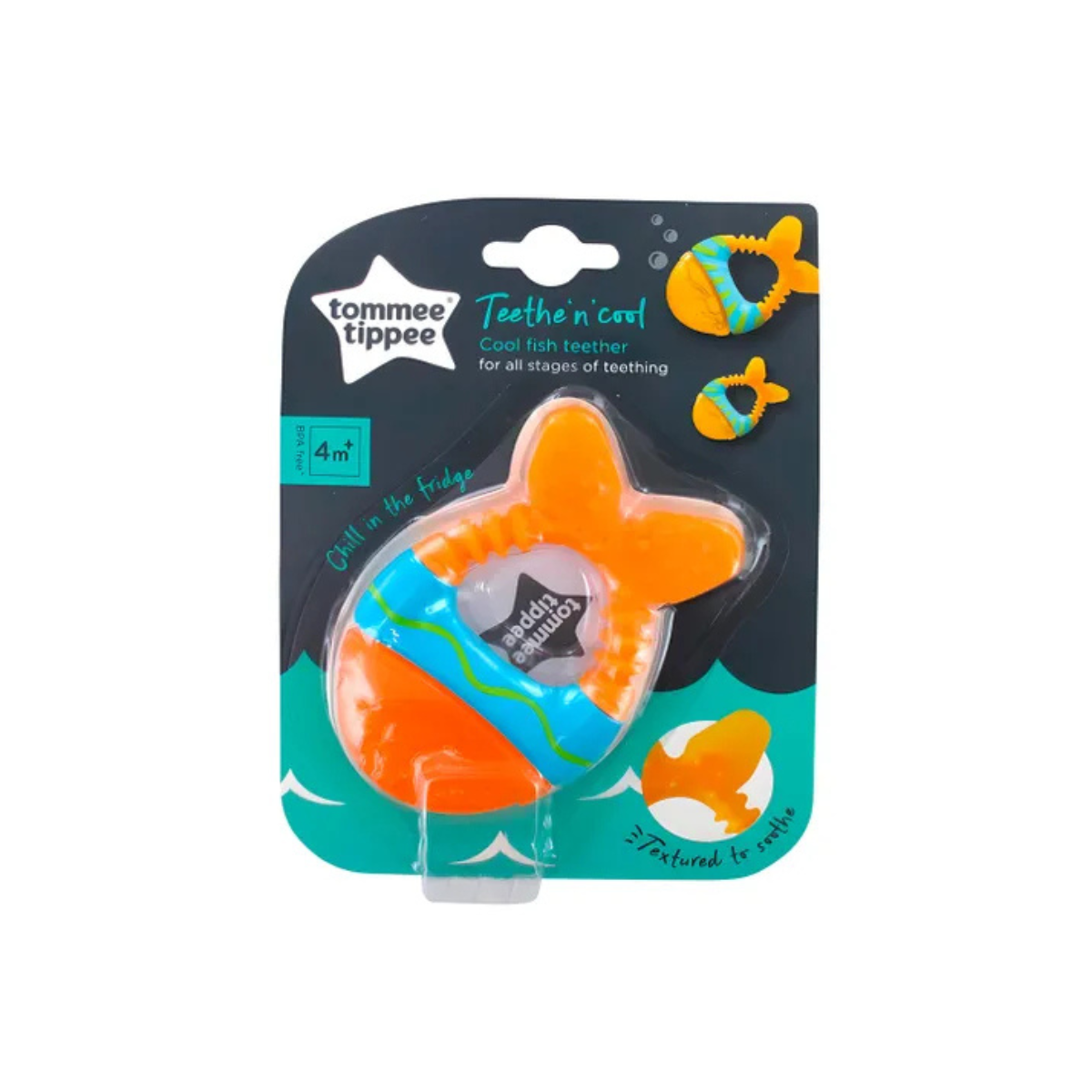 Прорезыватель Tommee Tippee Fish силиконовый для детей 3-12 месяцев