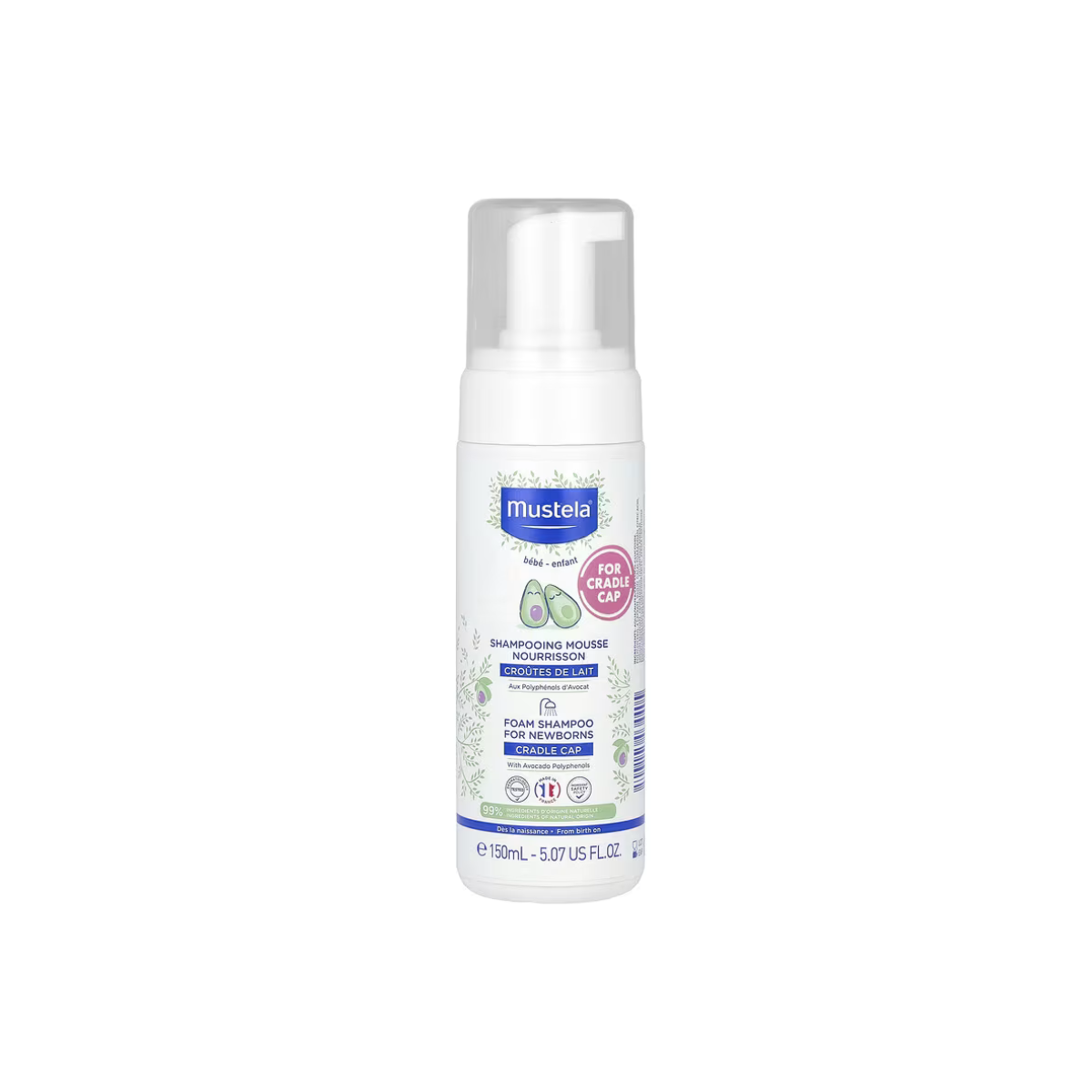 Mustela шампунь для новорождённых 150 мл нежная очистка волос