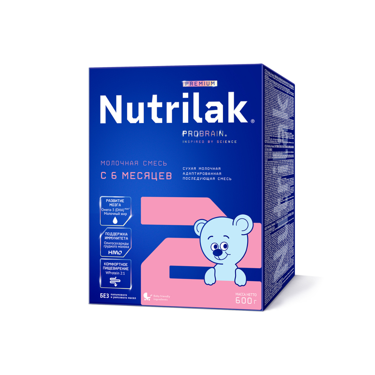 Nutrilak Premium 2 молочная смесь адаптированная 6-12 месяцев 600 г