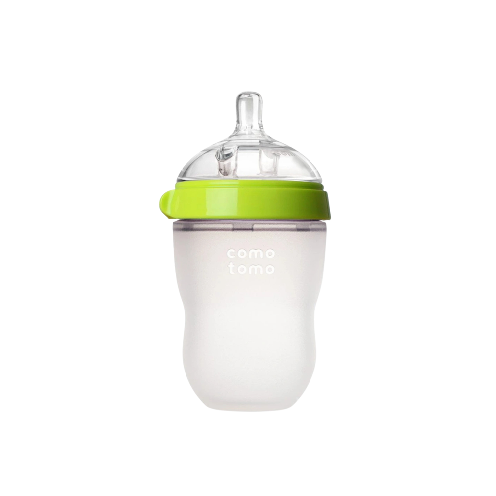 Comotomo 250 ml silikon butilka, keng bo'yinli