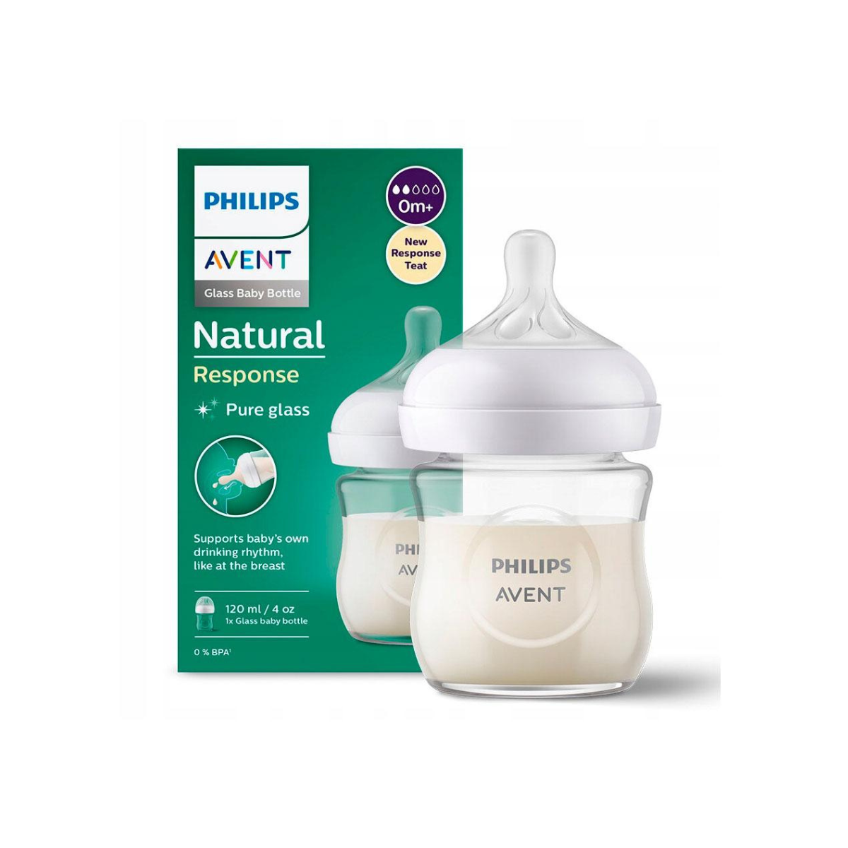 Philips Avent Natural Response стеклянная бутылочка 120 мл