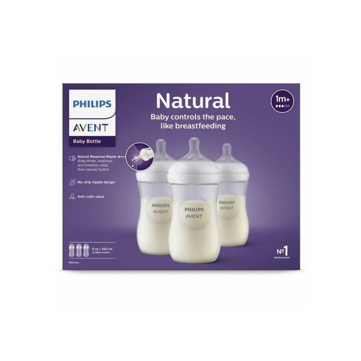 Philips Avent Natural Response набор 3 шт антиколиковые бутылочки 260 мл