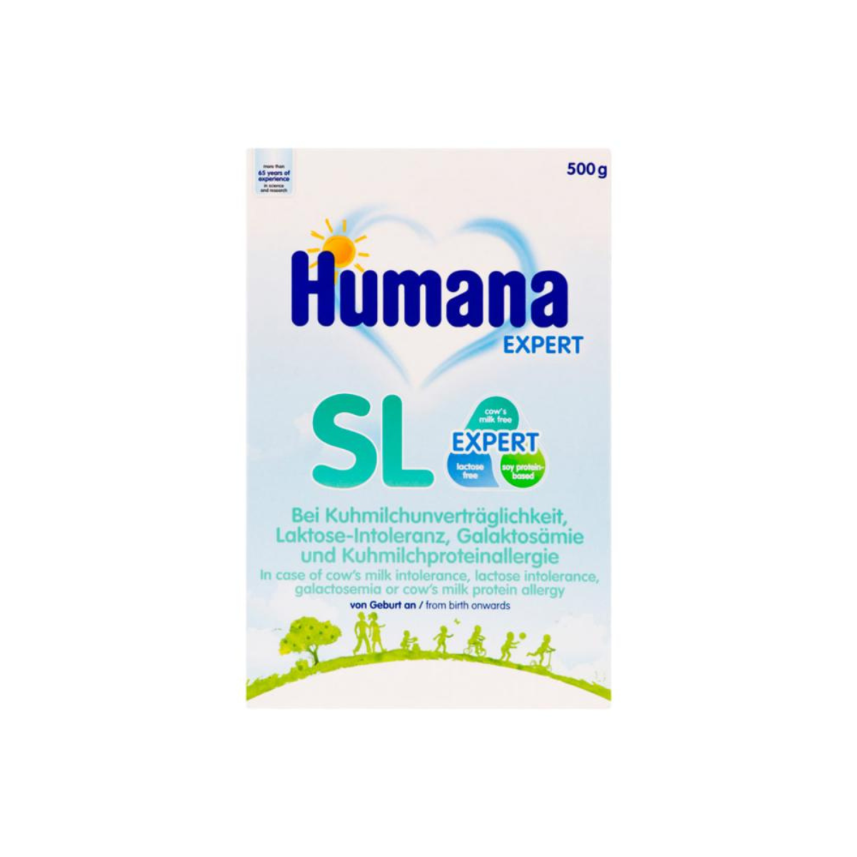 Humana SL Безлактозный 500 г детская смесь без лактозы