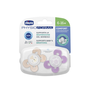 Пустышка Chicco Physio Comfort силиконовая для девочек 6-16 месяцев 2 шт