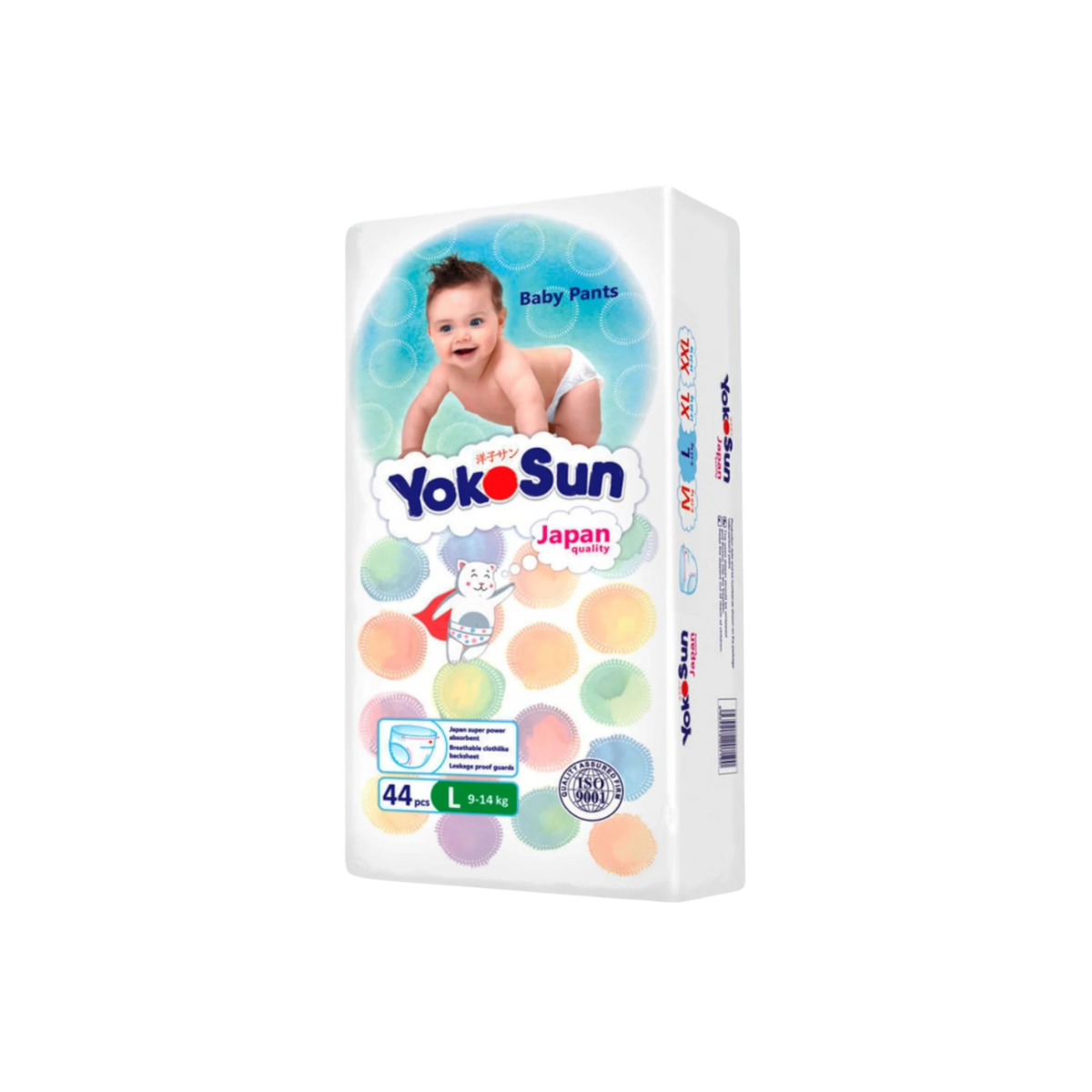 Подгузники-трусики YokoSun Comfort размер L (9-14 кг) 44 шт