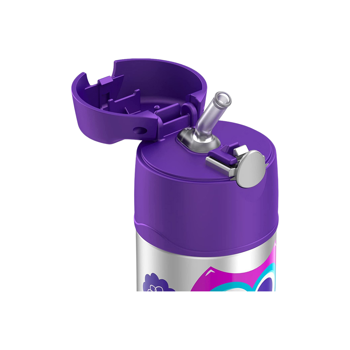 Thermos Funtainer 355 мл термопоильник с трубочкой Сова для детей
