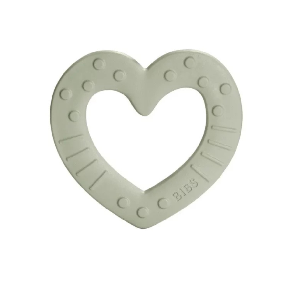 Прорезыватель BIBS Baby Bitie Heart силиконовый шалфей 3+ месяцев