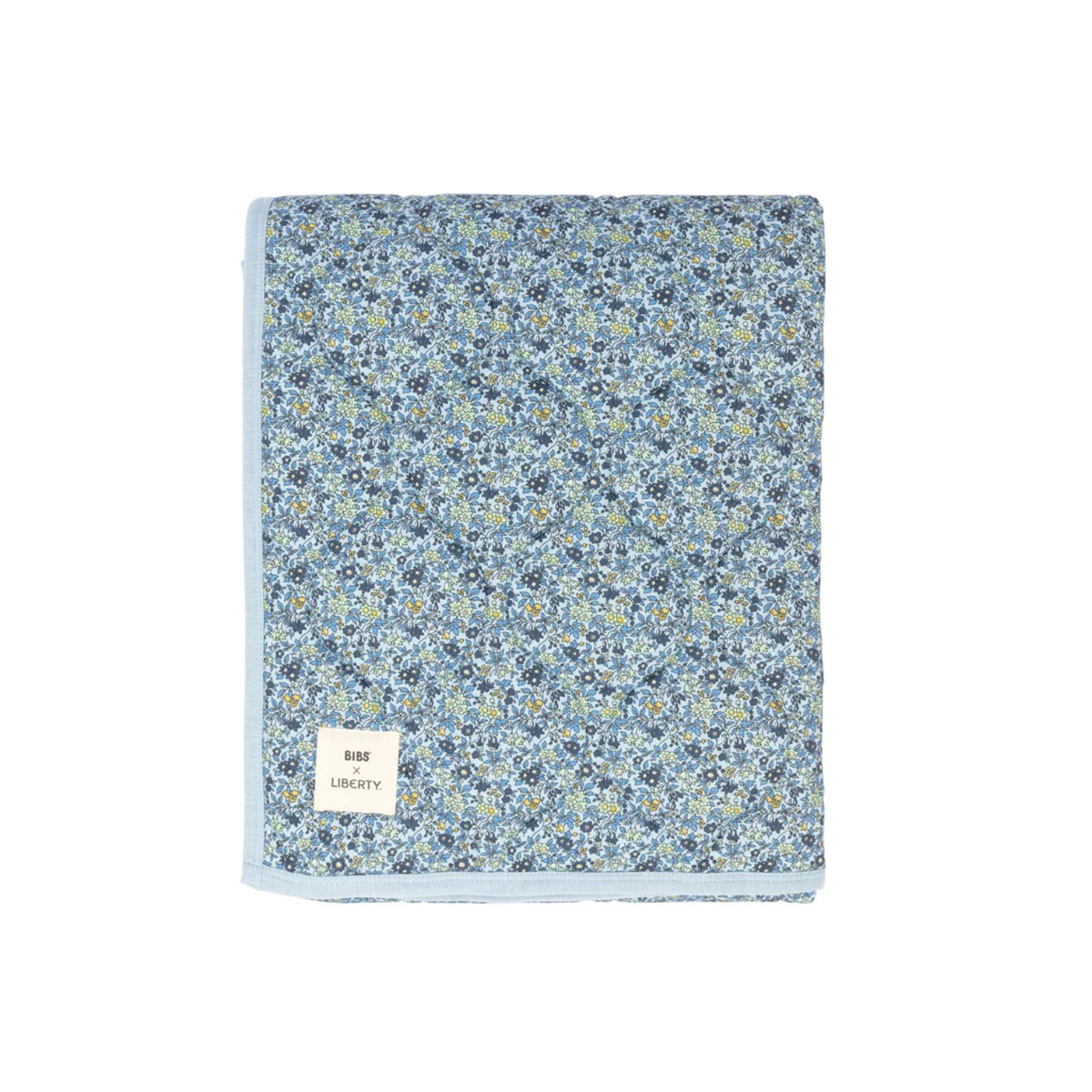 Одеяло BIBS x Liberty Chamomile Lawn голубое для новорождённых