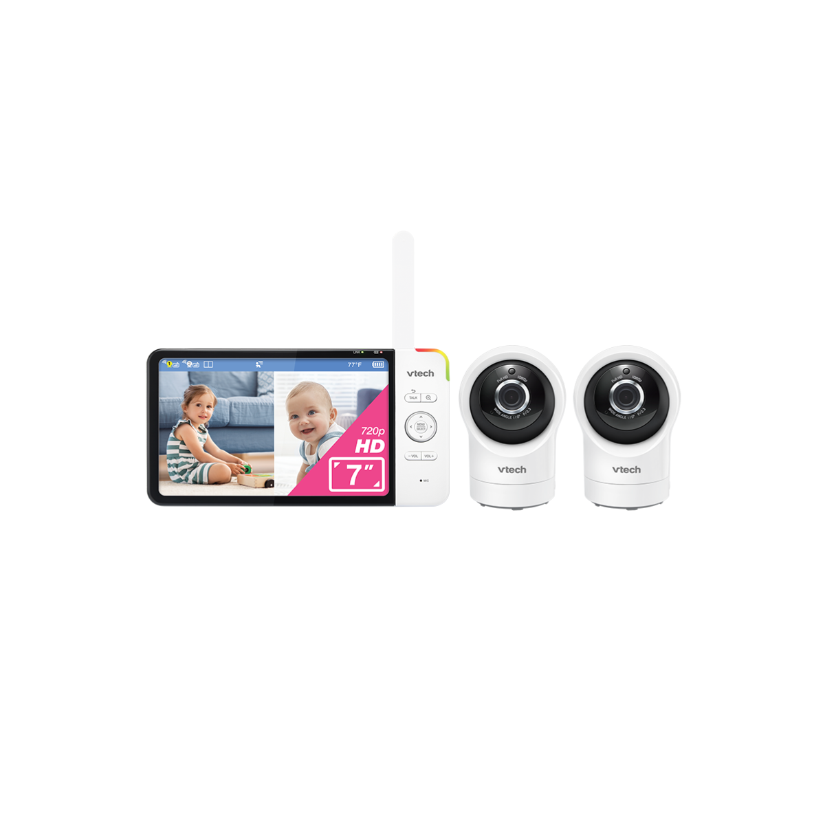 VTech RM7764-2HD видеоняня Wi-Fi 2 камеры 7 дюймов HD дисплей